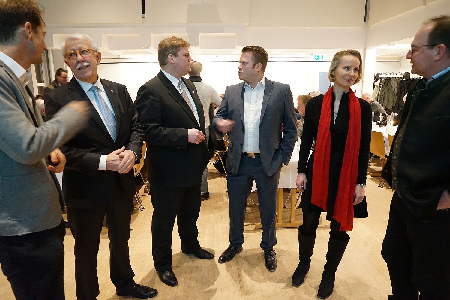 MdL Prof. Dr. Ingo Hahn, MdB Paul Viktor Podolay, MdB Dr. Rainer Kraft, KV-Vorsitzender Florian Jäger, Mitglied im Bezirkstag Oberbayern Beatrix Neuber, MdL Markus Plenk
